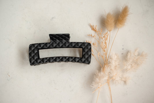 Hair Claw - Extra Large - Black Textured