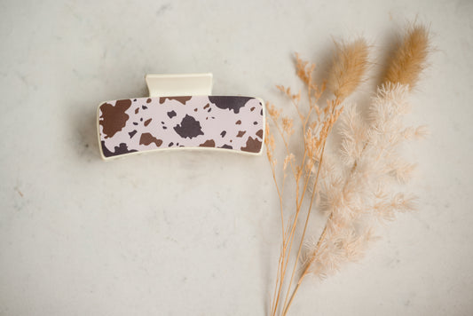 Hair Claw - Cow Print
