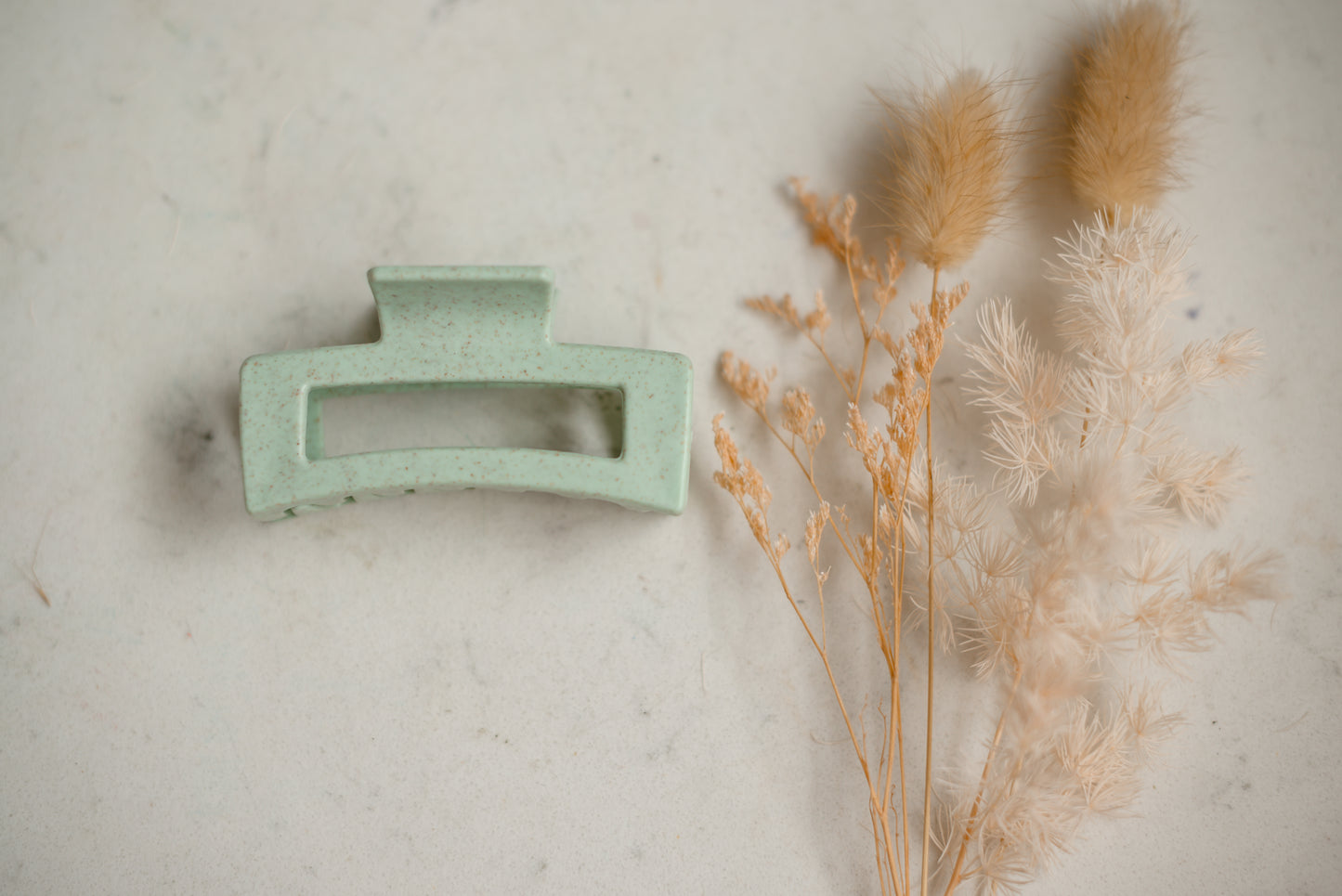 Hair Claw - Medium - Green Speckle