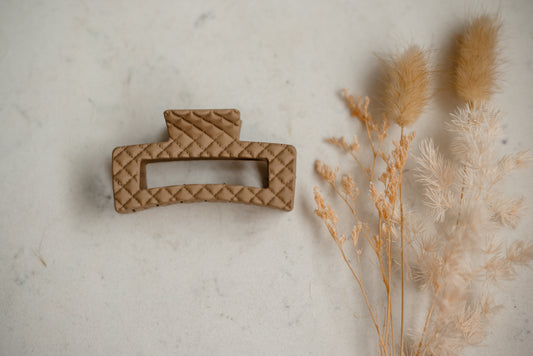 Hair Claw - Medium - Brown Textured