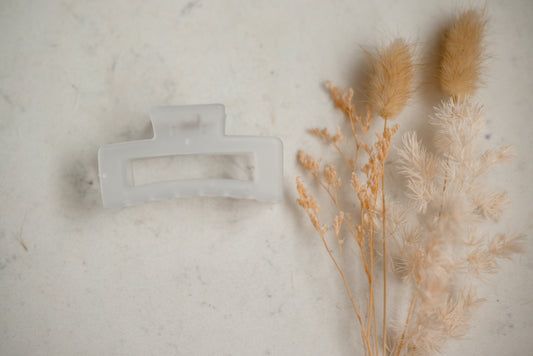 Hair Claw - White Opaque