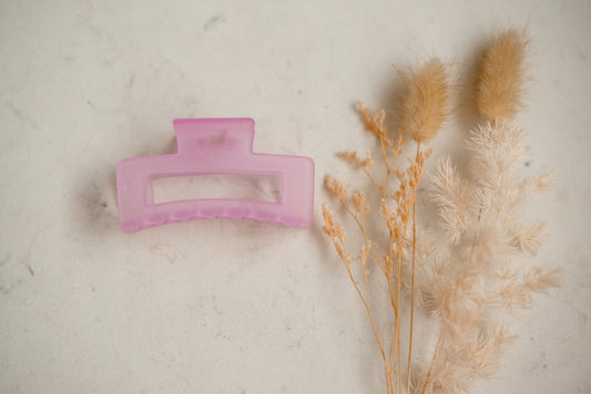 Hair Claw - Medium - Pink Opaque