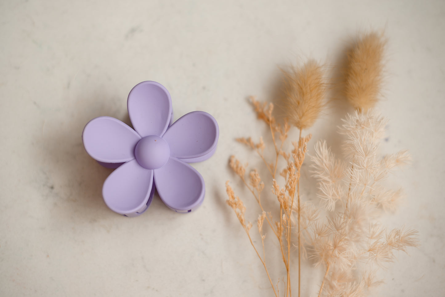 Hair Claw - Large - Purple Flower