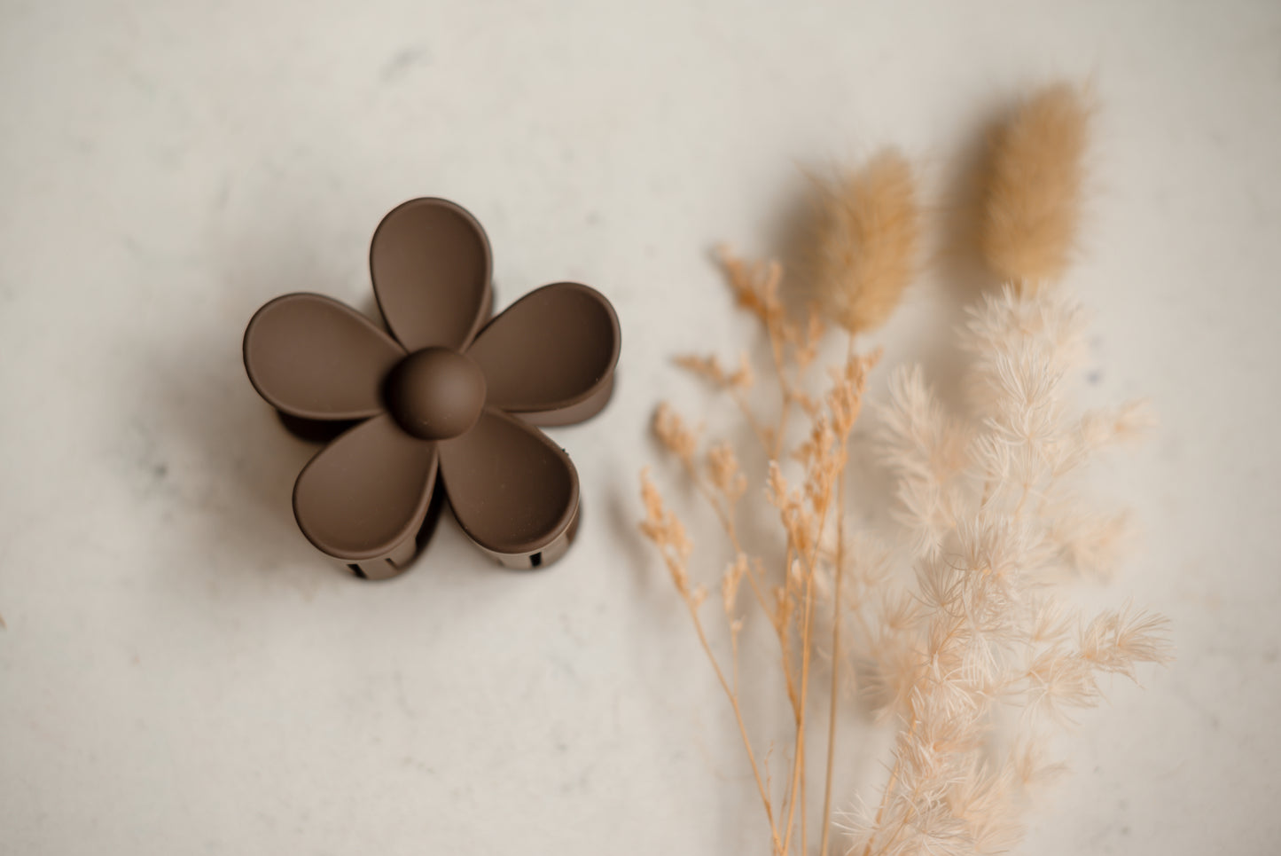 Hair Claw - Brown Flower