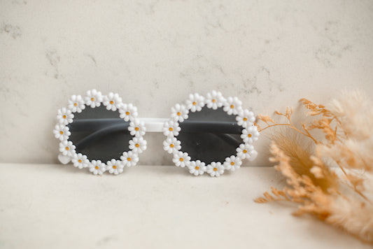 Sunglasses - White Flowers