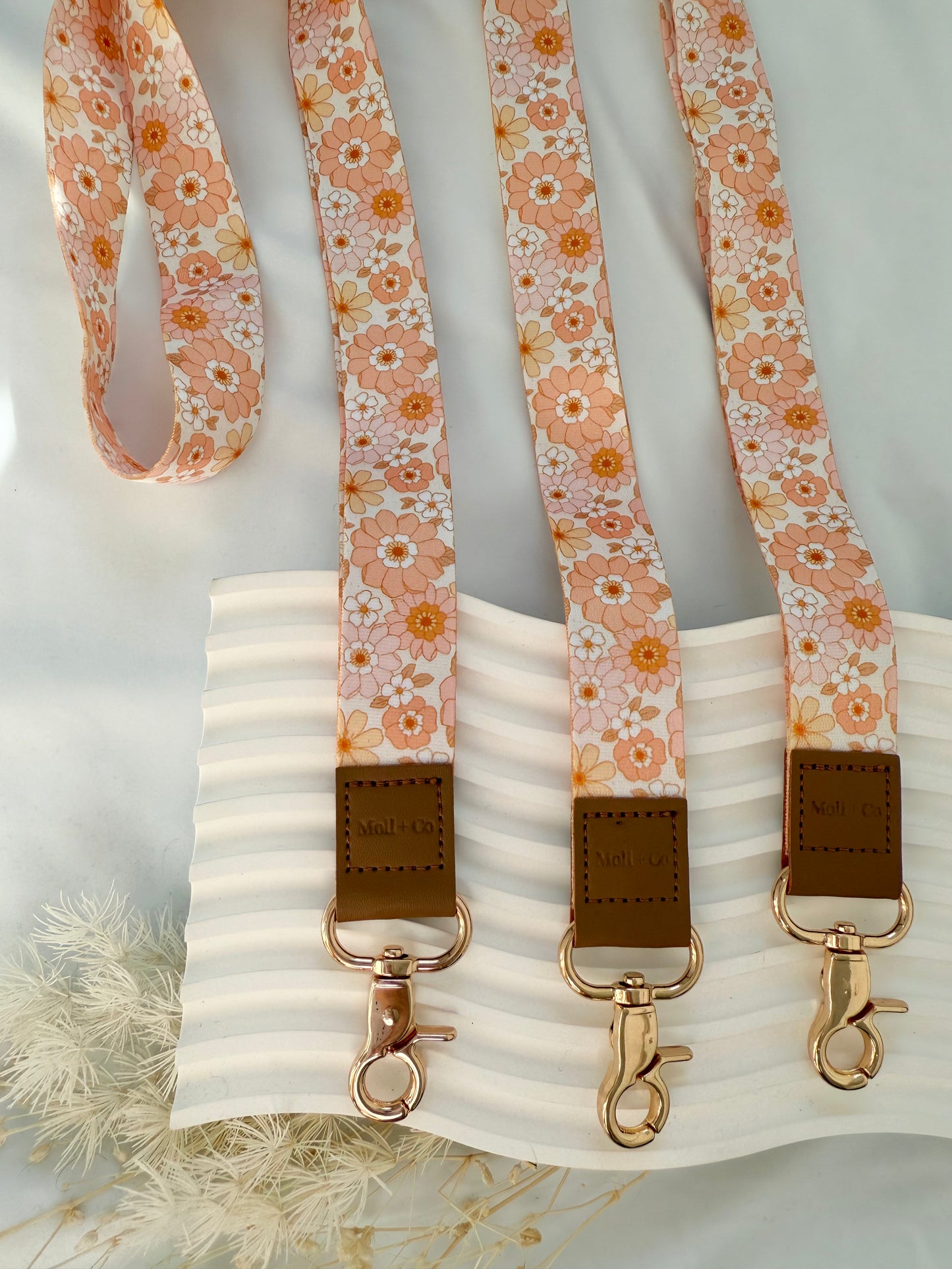 Fabric Lanyard - Floral Sunset