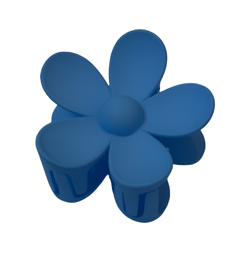 Hair Claw - Large - Blue Flower