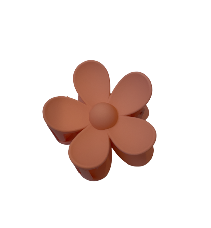 Hair Claw - Large - Peach Flower