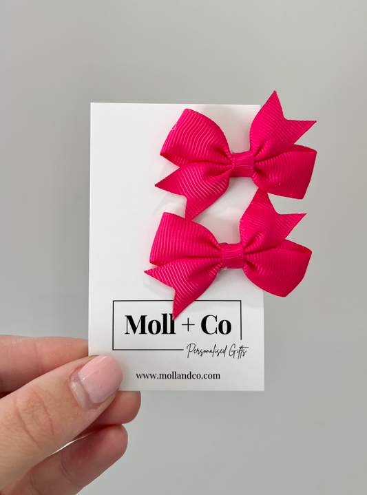 Clips - Hot Pink Bows
