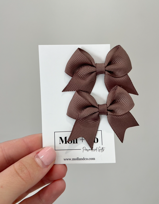 Clips - Brown Bows