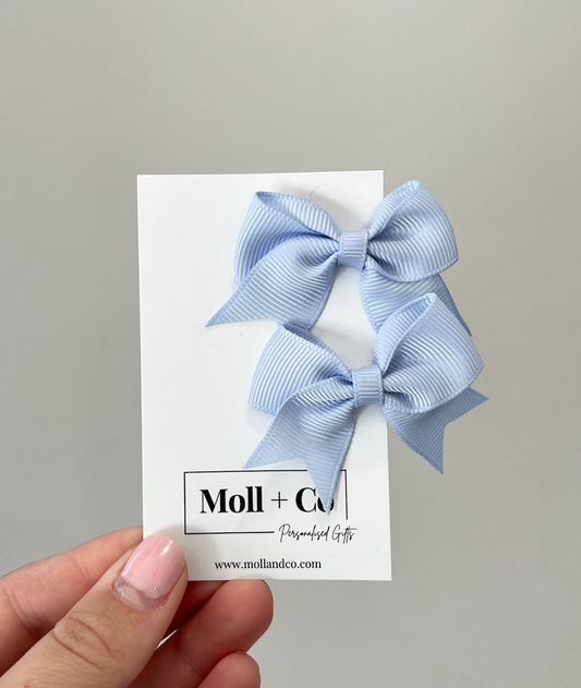 Clips - Light Blue Bows