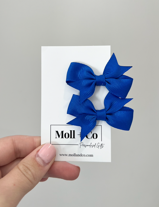 Clips - Royal Blue Bows