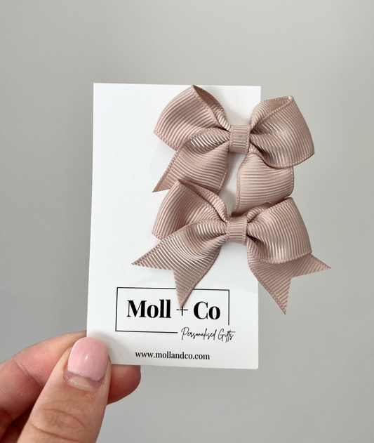 Clips - Beige Bows