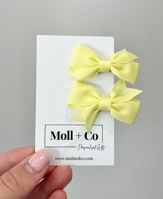 Clips - Light Yellow Bows