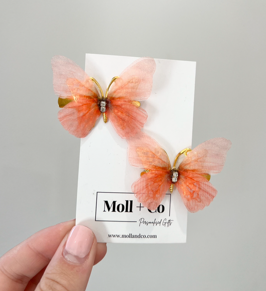 Butterfly Clips - Orange