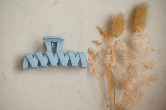 Hair Claw - Blue Zigzag