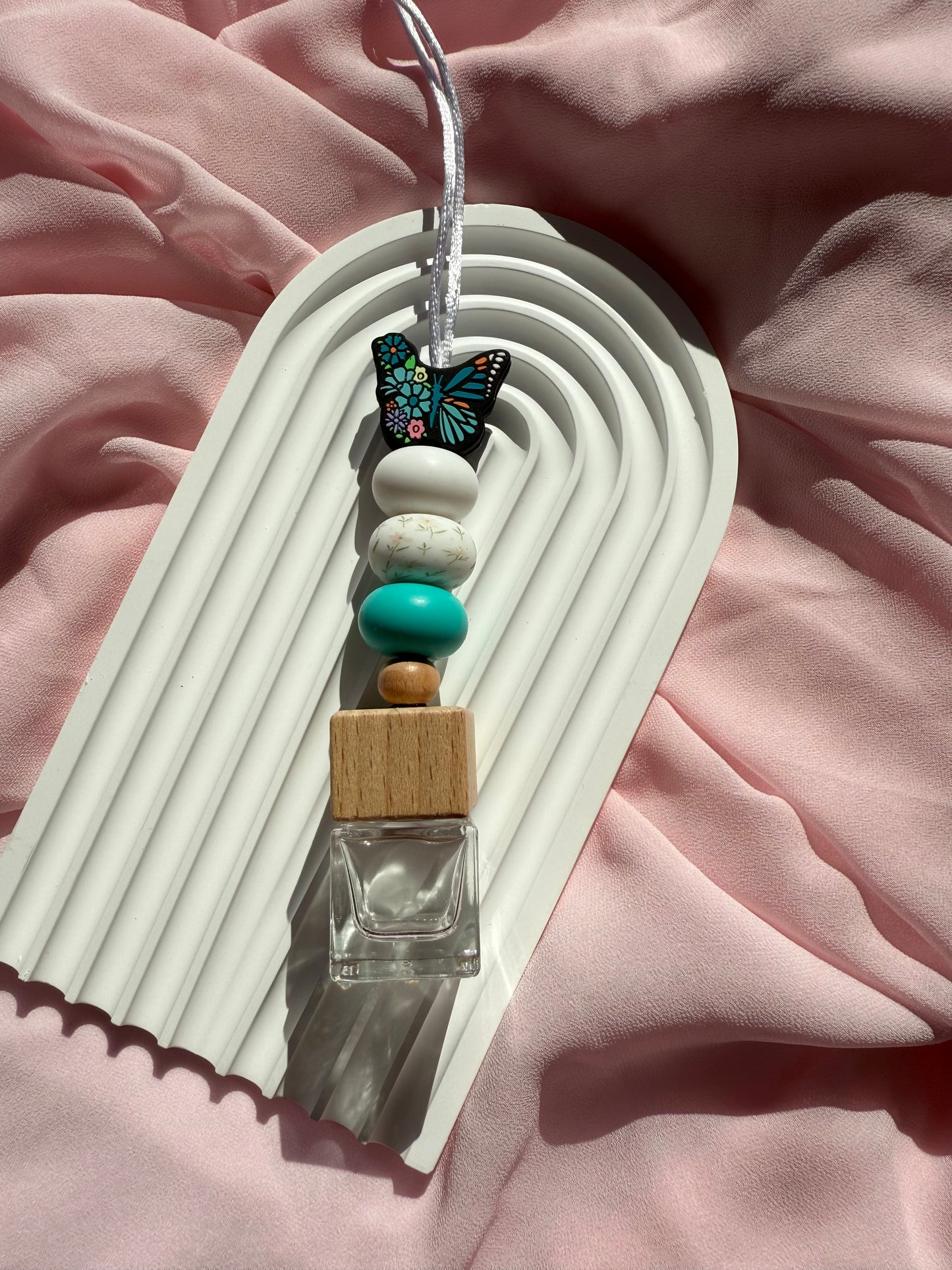 Hanging Diffuser - Turquoise Butterfly - Square Base