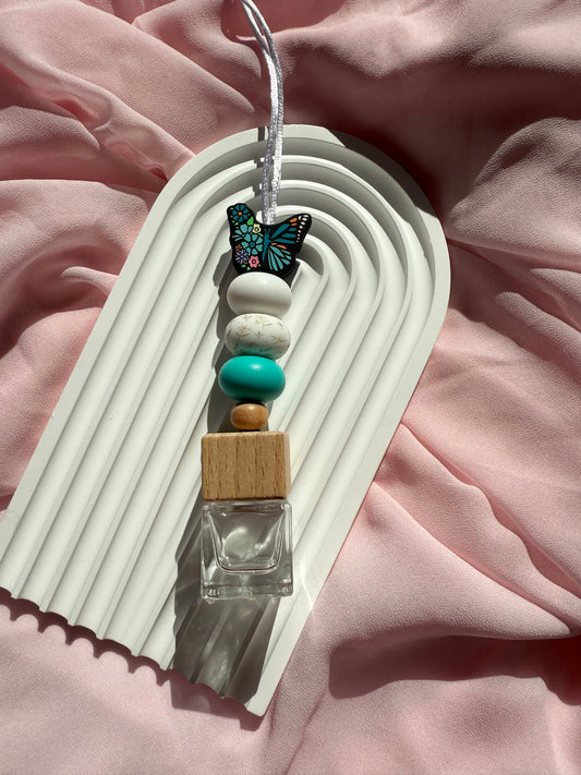 Hanging Diffuser - Turquoise Butterfly - Square Base