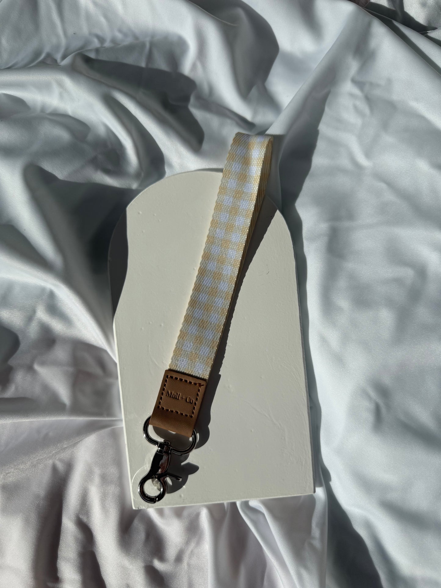 Keychain - Yellow Gingham