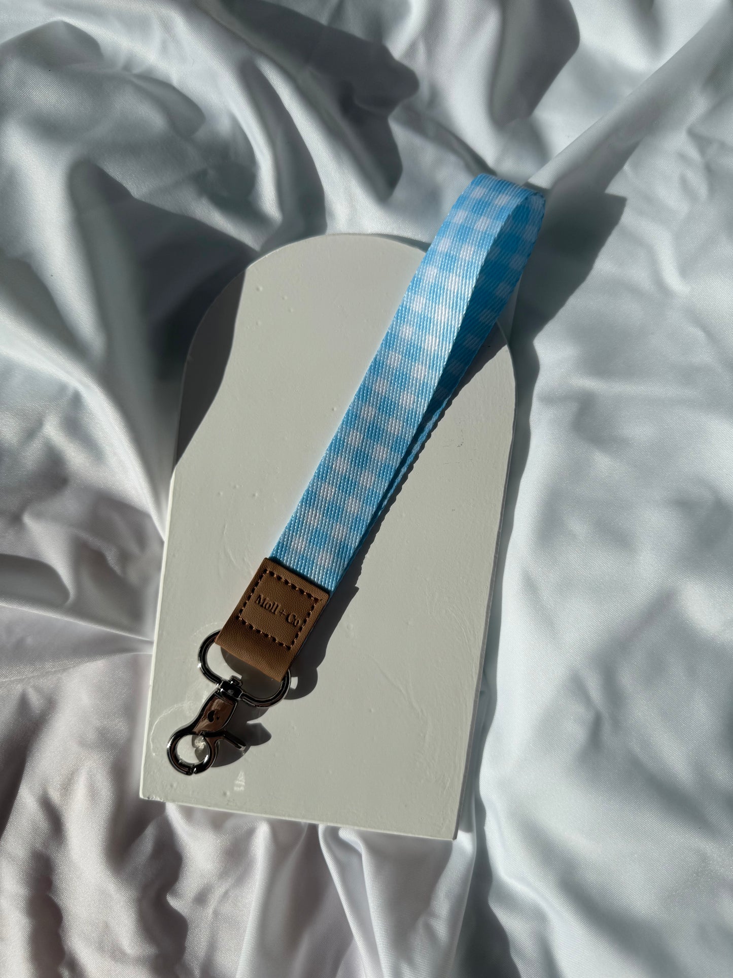 Keychain - Blue Gingham