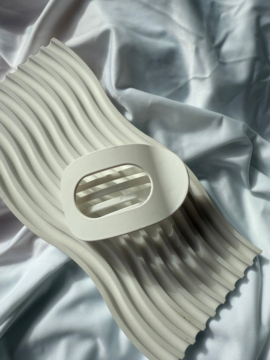 Hair Claw - White Flat