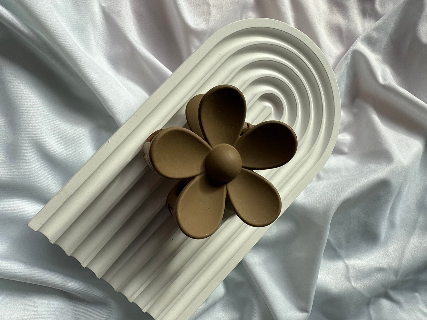 Hair Claw - Brown Flower