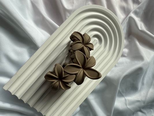 Hair Claw - Brown Flower