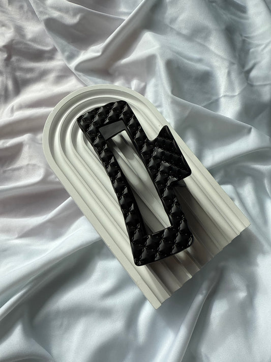Hair Claw - XL Black Pattern