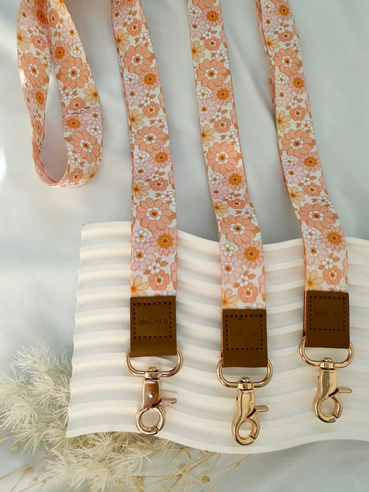 Fabric Lanyard - Floral Sunset