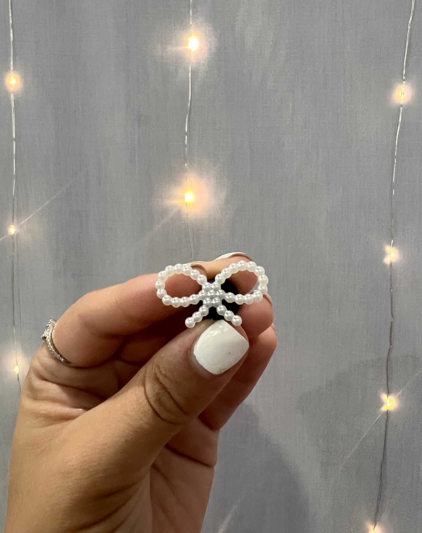 Croc Charm - Pearl Bow