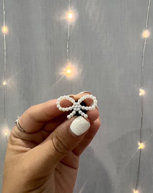 Croc Charm - Pearl Bow