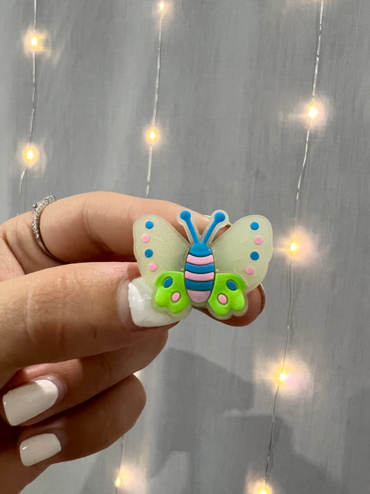 Croc Charm - Glow in the Dark Butterfly