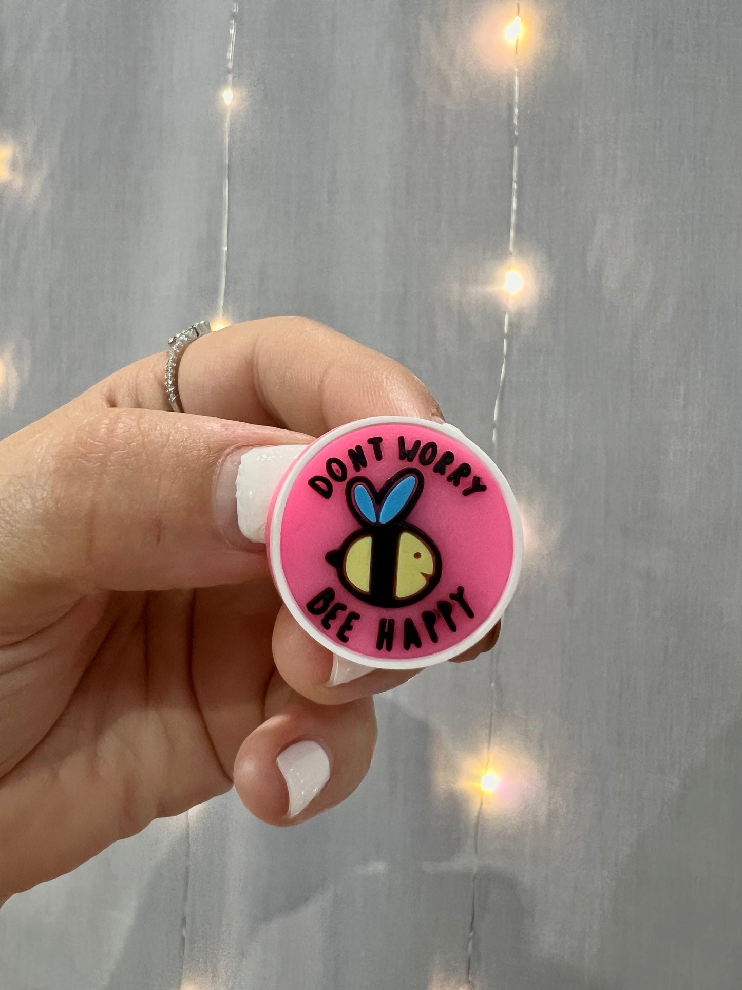 Croc Charm - Bee happy
