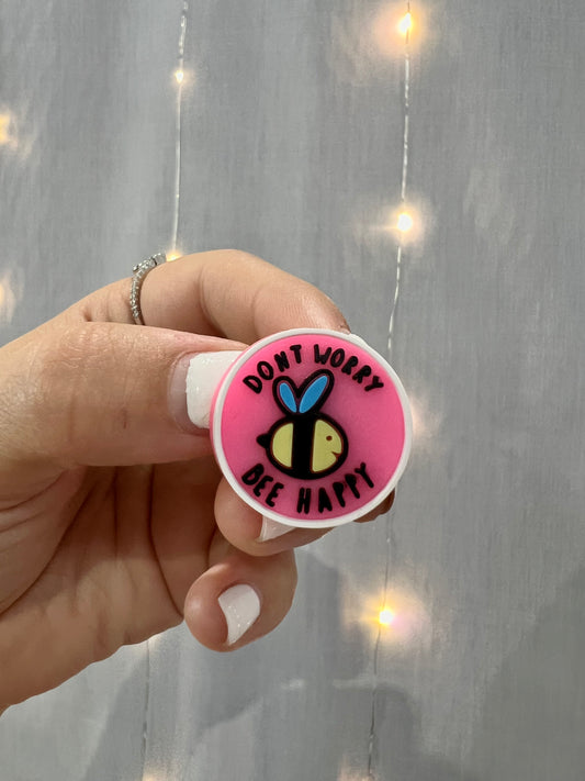 Croc Charm - Bee happy