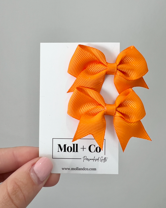 Clips - Orange Bows